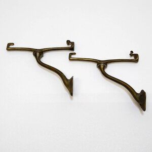 Art Brass Co. San-O-La Brass Bathroom Shelf Support Antique Wall Mount Brackets